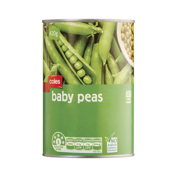 Coles Baby Peas 420g