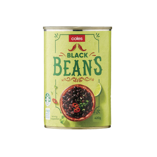 Coles Beans Black Beans 420g