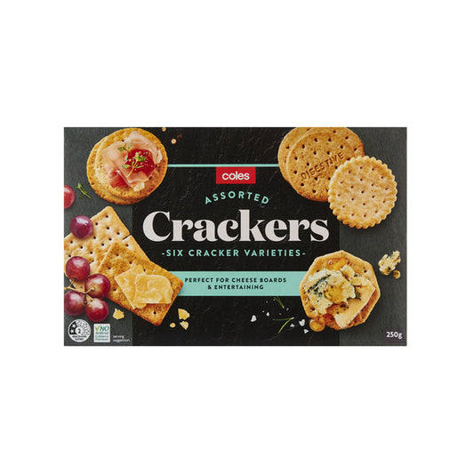 Coles Crackers Assorted 250g