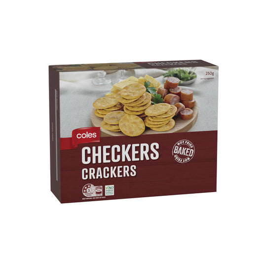 Coles Crackers Checkers 250g