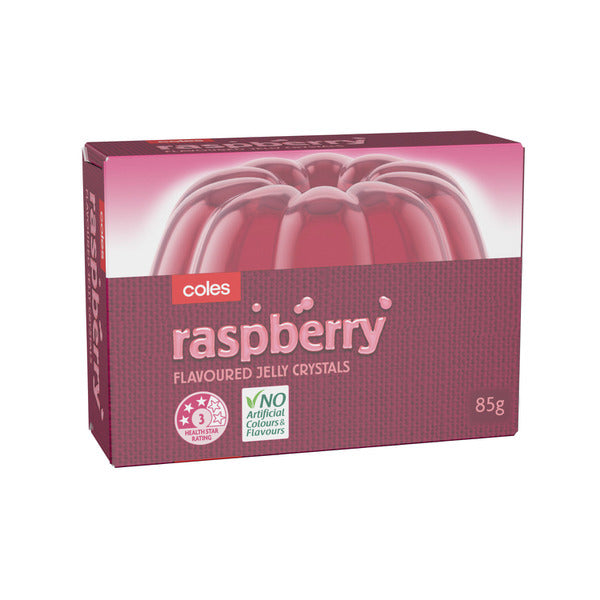 Coles Jelly Crystals Raspberry 85g