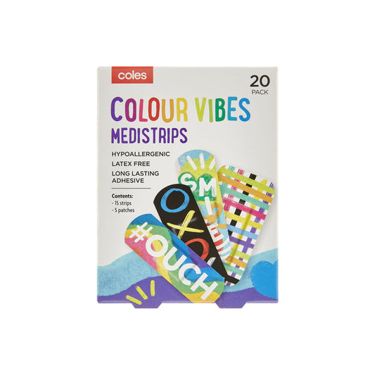 Coles Medistrips Colour Vibes 20pk