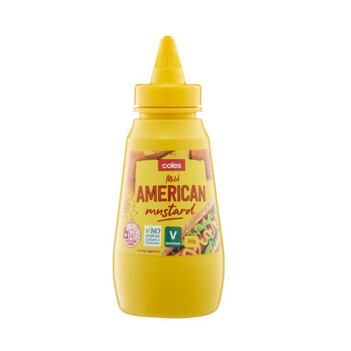Coles Mustard Mild American 250g