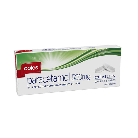 Coles Paracetamol Tablets 20pk