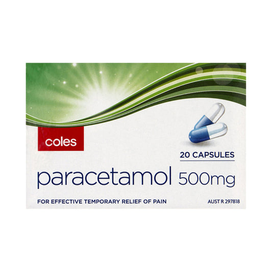 Coles Paracetamol Hard Gel Capsules 20pk
