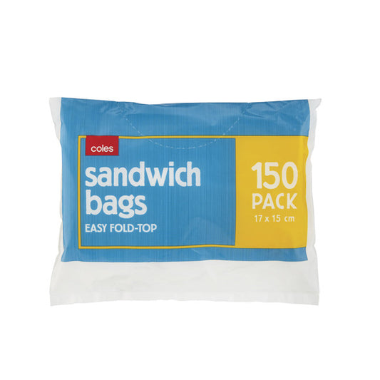 Coles Pillow Sandwich Bags 150pk