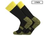 Bonds Explorer Tough Work Socks 2pk - Yellow/Black