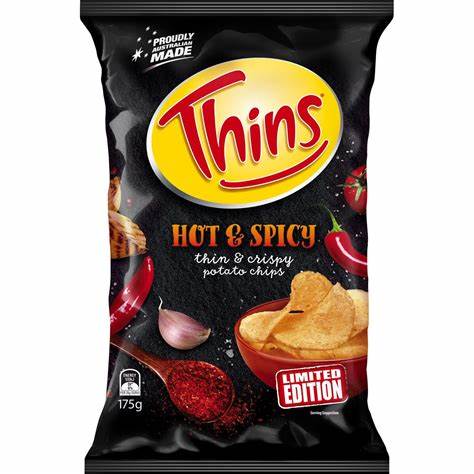 Thins Chips Hot & Spicy 175g