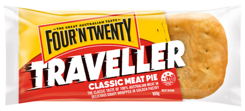 Frozen Four N Twenty Pie Traveller Classic Meat Pie 160g