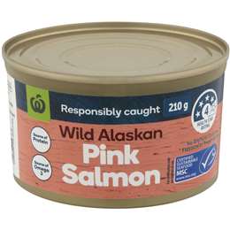 Woolworths Wild Alaskan Pink Salmon 210g