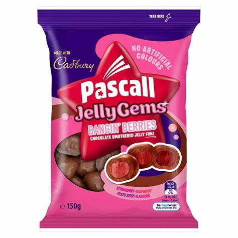 Pascall Jelly Gems Bangin Berries 150g