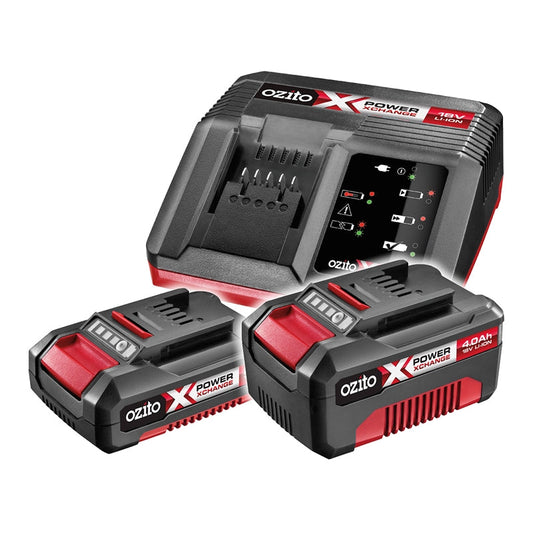 Ozito PXC 18V 2.0Ah & 4.0Ah Lithium-Ion Battery & Charger Pack