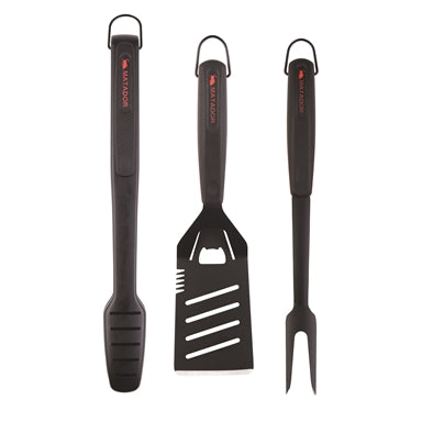 Matador BBQ Black Non-Stick Tool Set  - 3 Piece Set